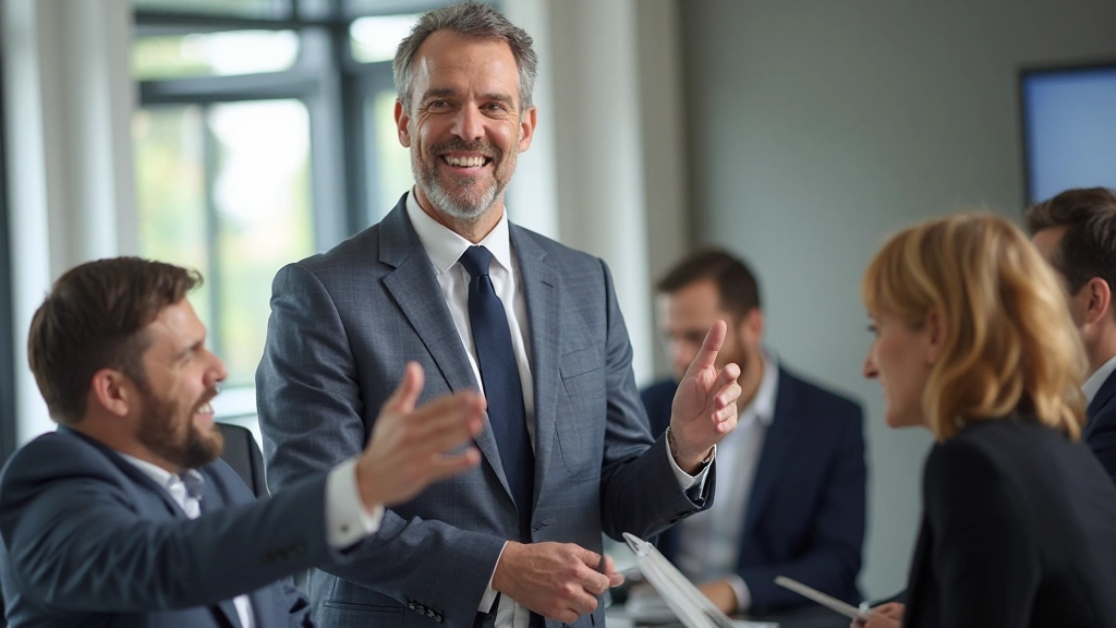 Leidinggevende die een team ondersteunt en motiveert in moderne werkplek