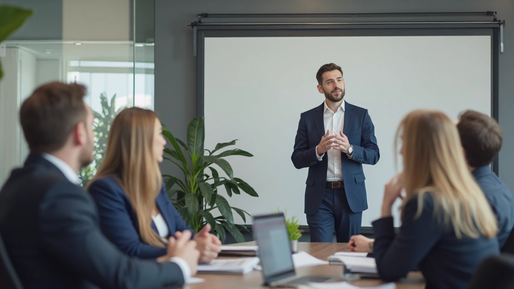 Teamlid dat notities maakt met SMART-doelstellingen framework op whiteboard