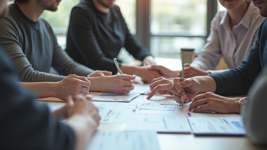 Afbeelding van team met gedeelde doelstellingen en strategische planning